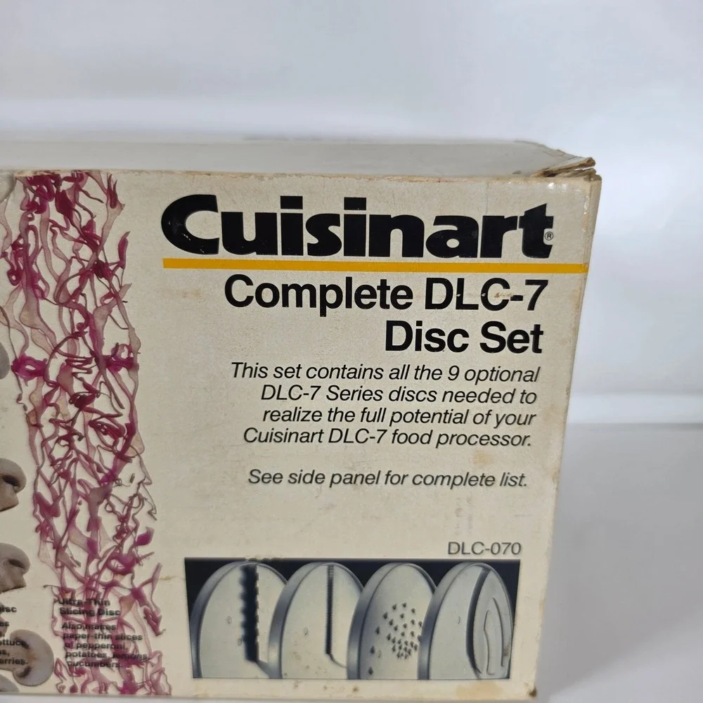Cuisinart DLC-7 Complete Disc Set DLC-070 Vintage 9 Blades Japan NEW Open Box